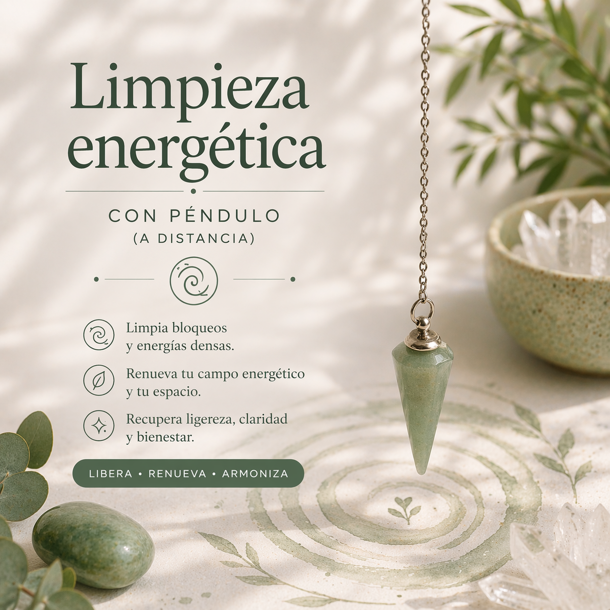 Limpieza energética con péndulo (a distancia)